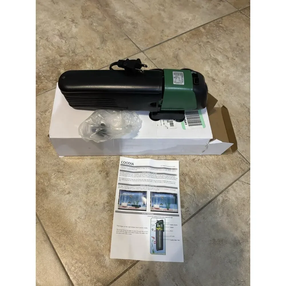 COODIA Internal Green Water Killer Filter Aquarium Tank U-V Pump